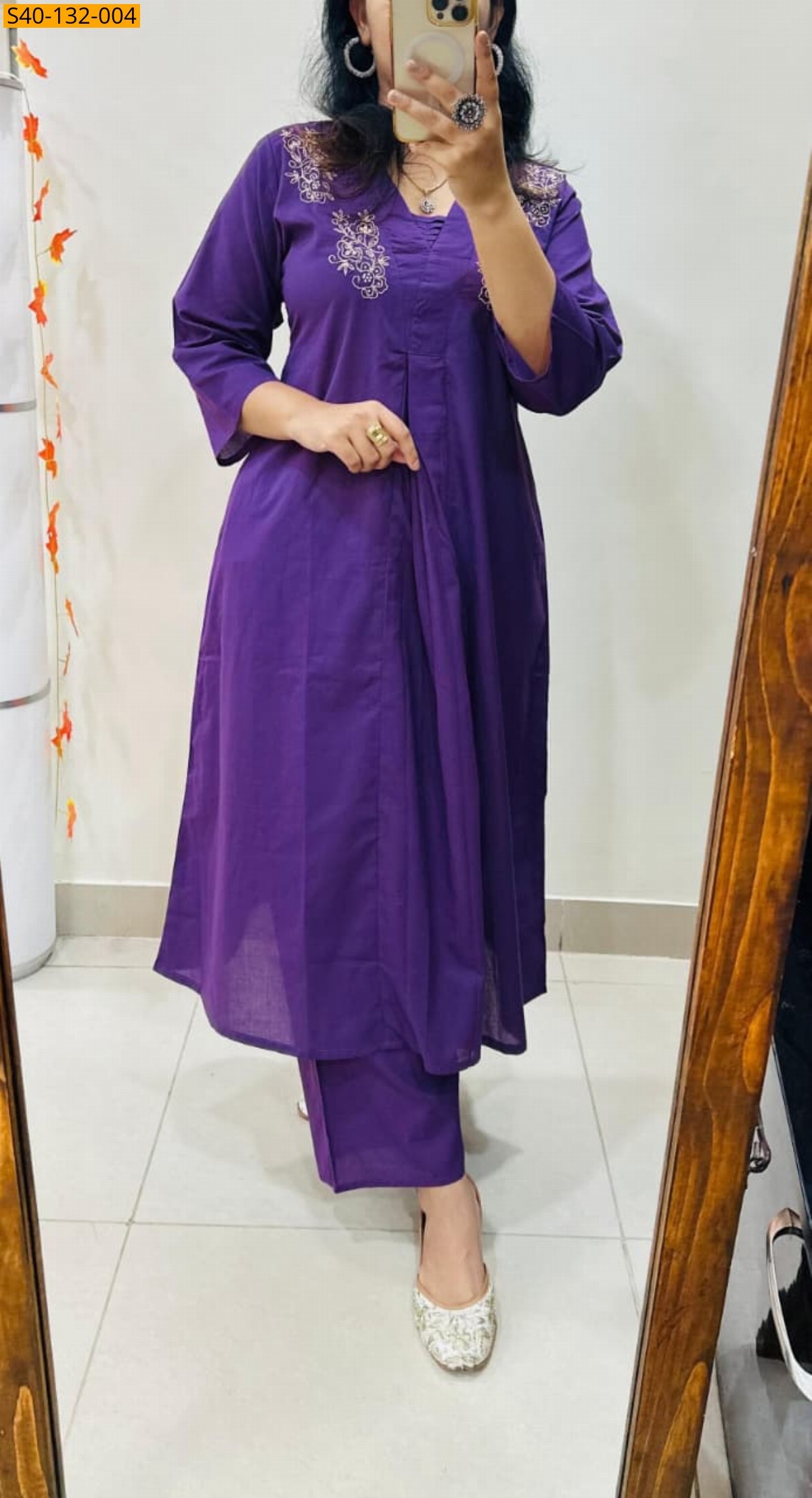 Violet Fancy  Ethnic Kurti Pant Set 