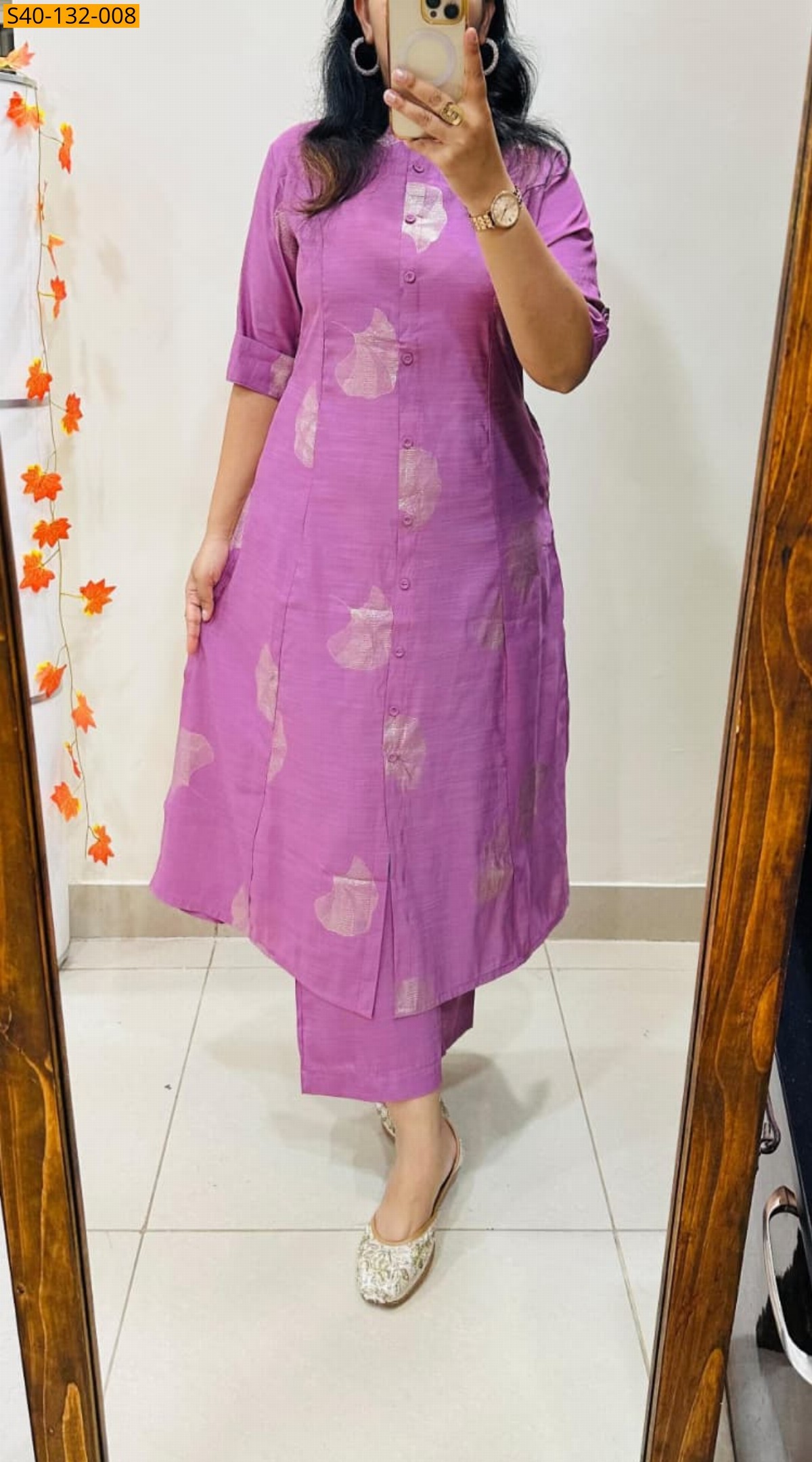 Pink Fancy  Ethnic Kurti Pant Set