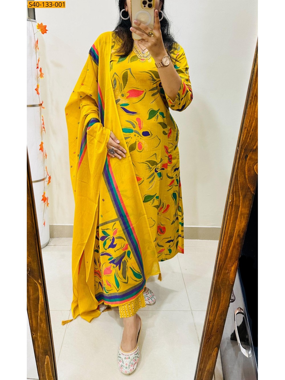 Fancy Azrakh cotton kurta set