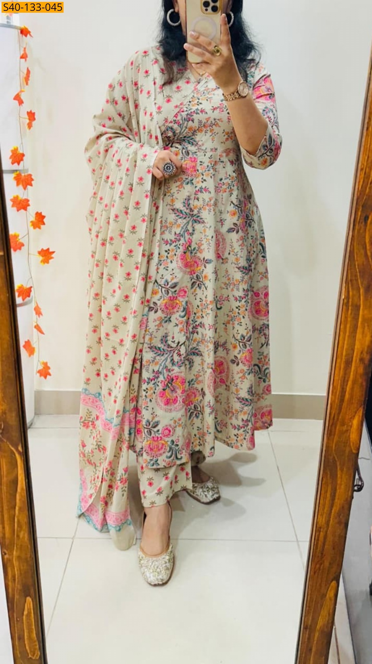 Blue Fancy  Cotton Suits three Piece Set