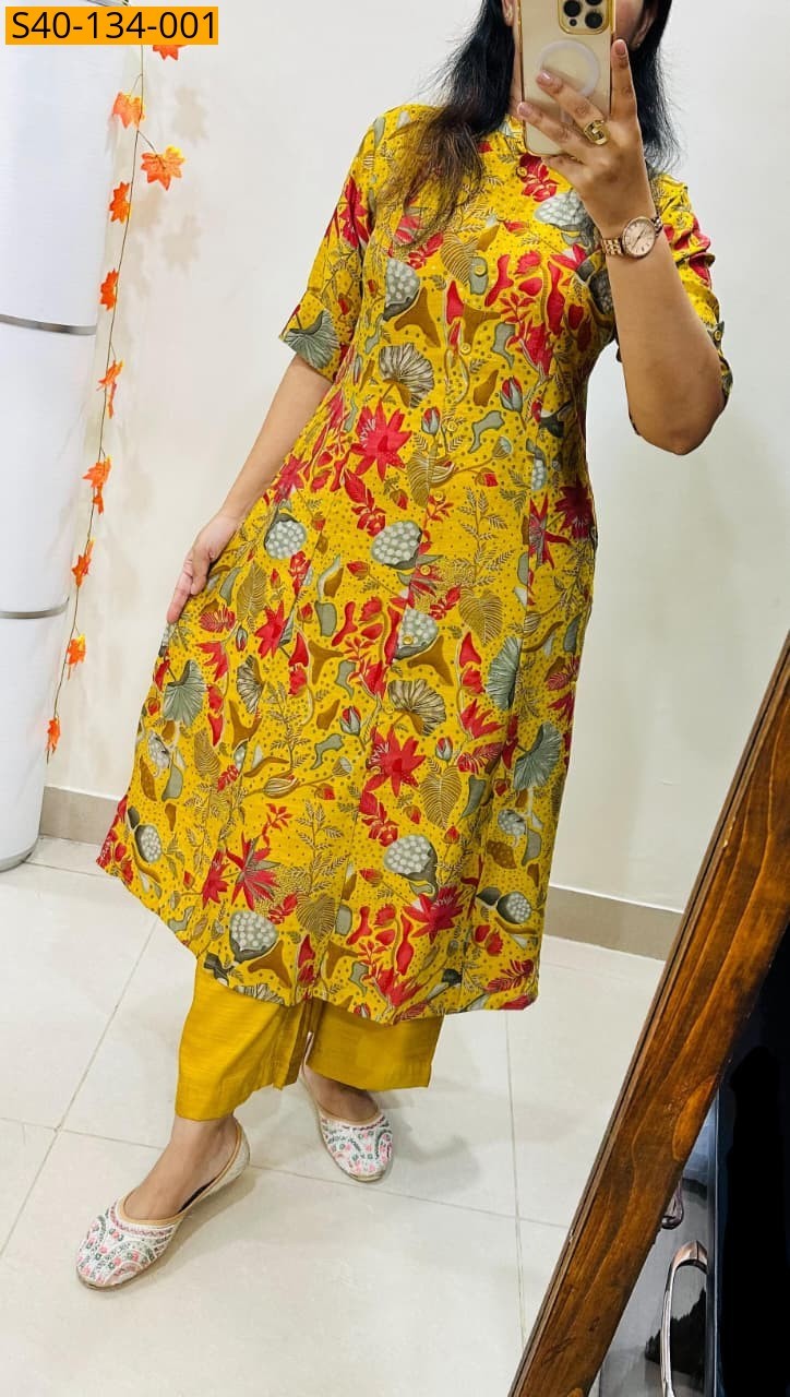Yellow Fancy  cotton co-ord  set