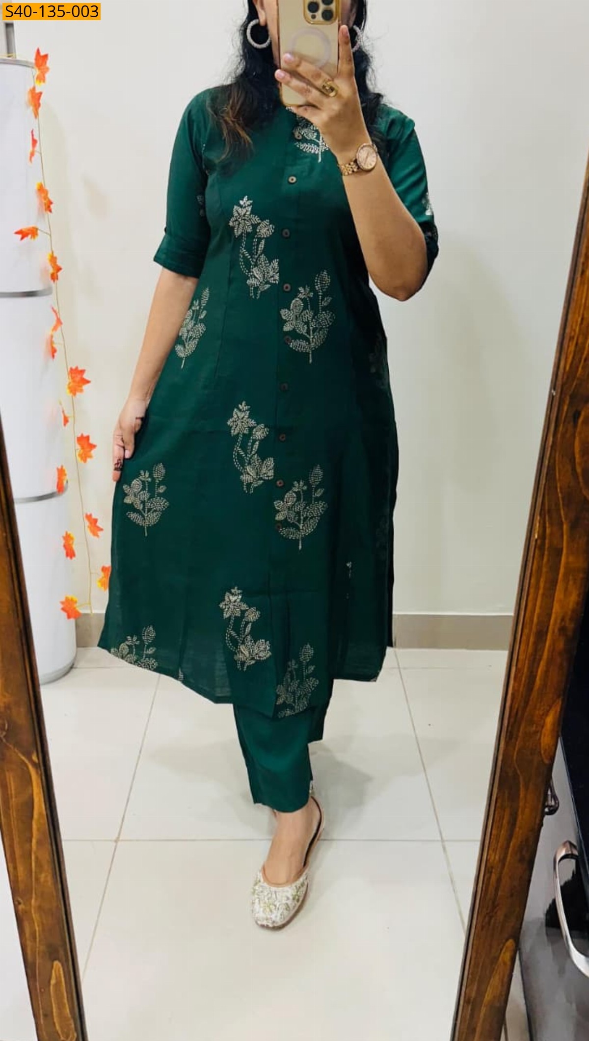 Green Fancy  cotton co-ord  set