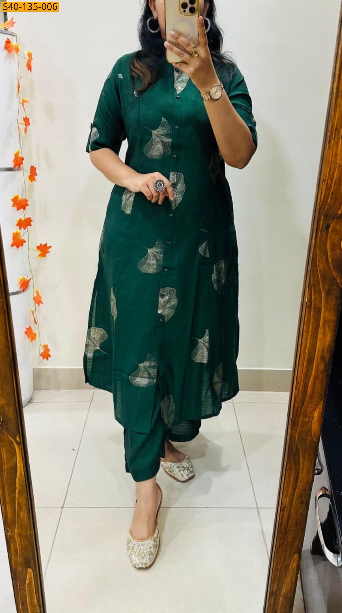 Green Fancy  cotton co-ord  set