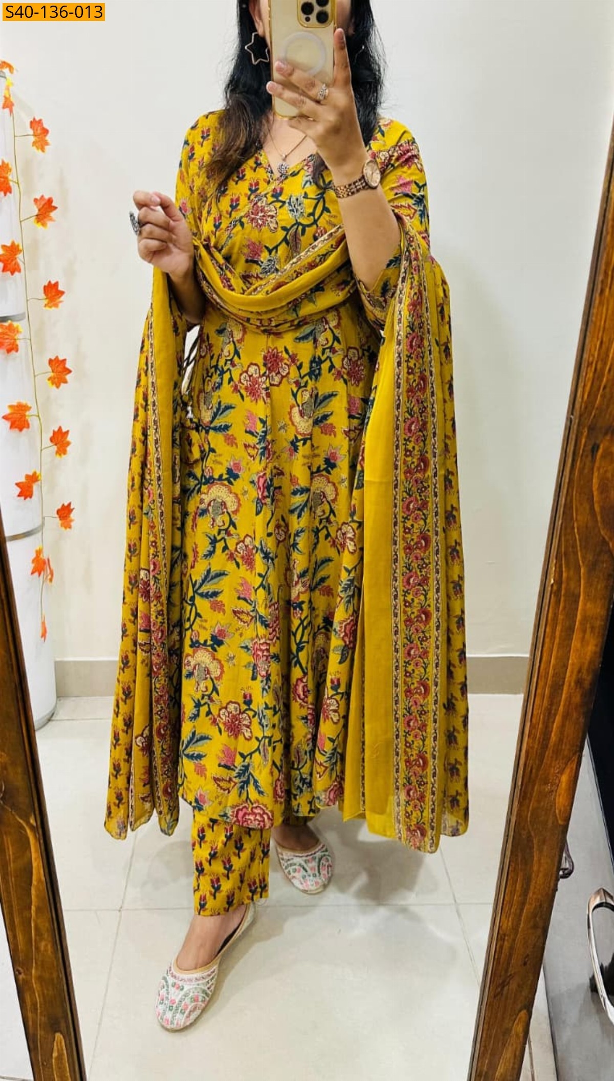 Yellow Fancy rich 3 pcs cotton suit