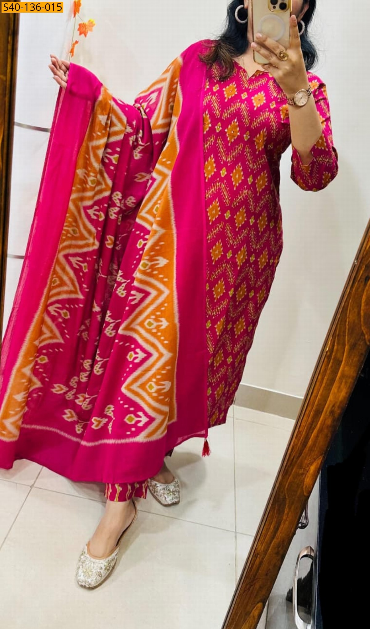 Fancy rich 3 pcs cotton suit