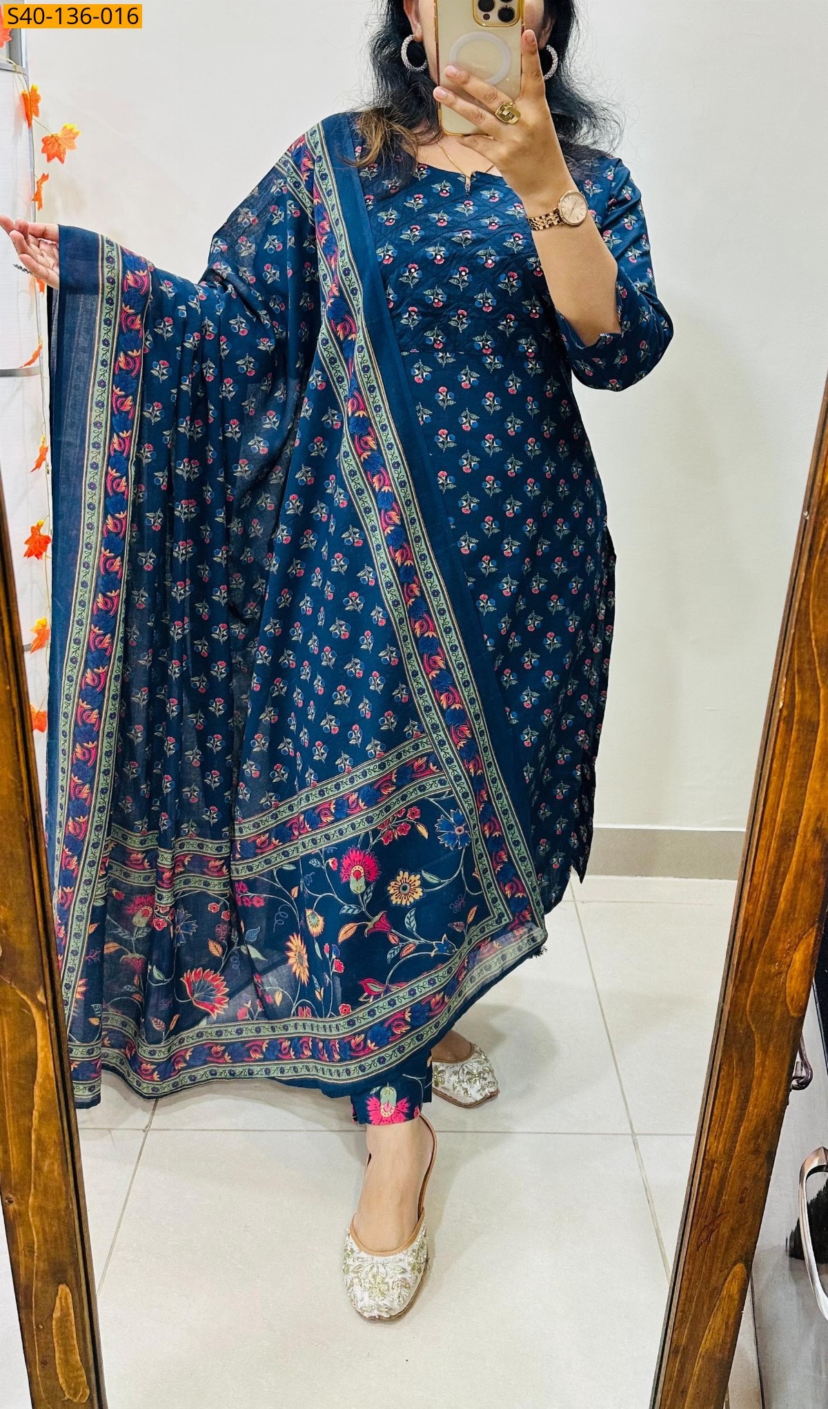 Fancy rich 3 pcs cotton suit