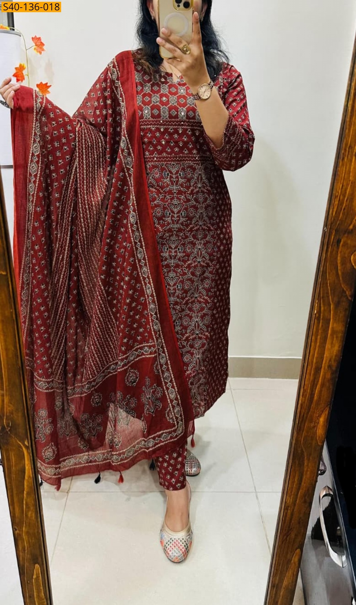 Fancy rich 3 pcs cotton suit