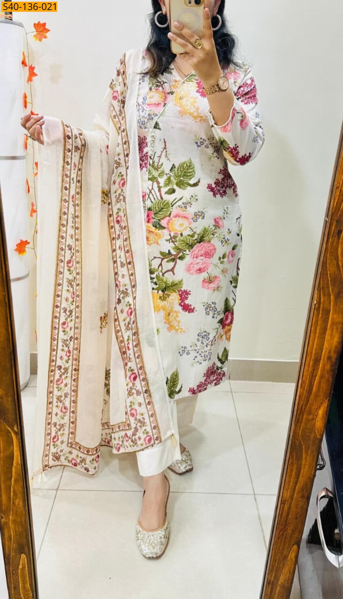 Fancy rich 3 pcs cotton suit