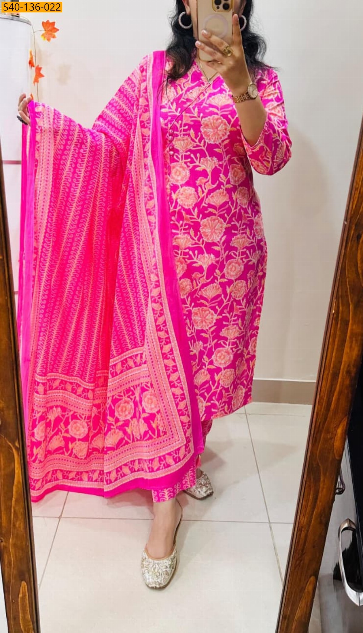 Fancy rich 3 pcs cotton suit