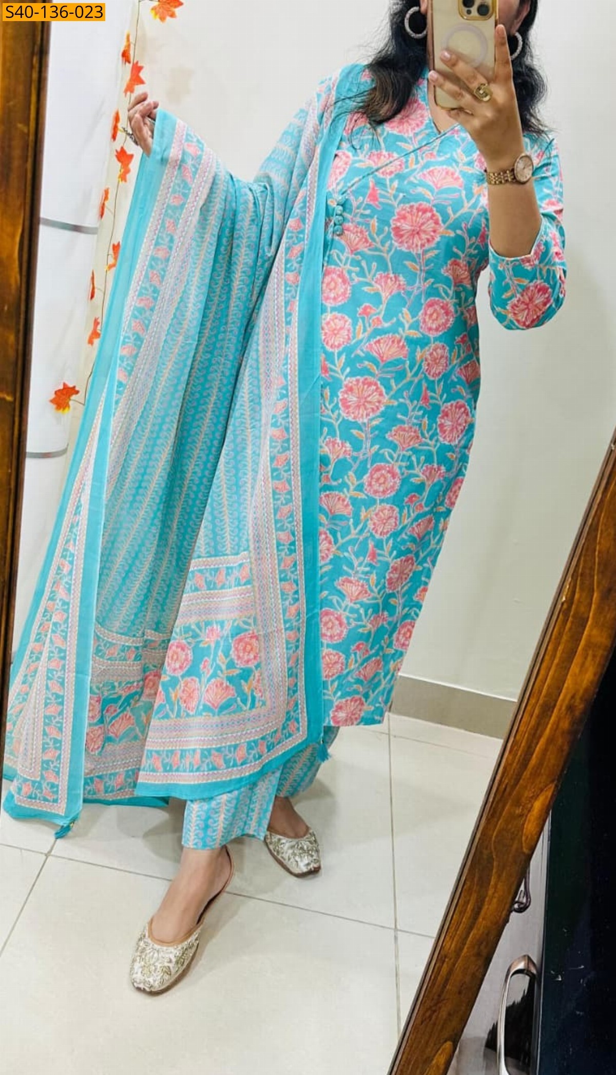Fancy rich 3 pcs cotton suit