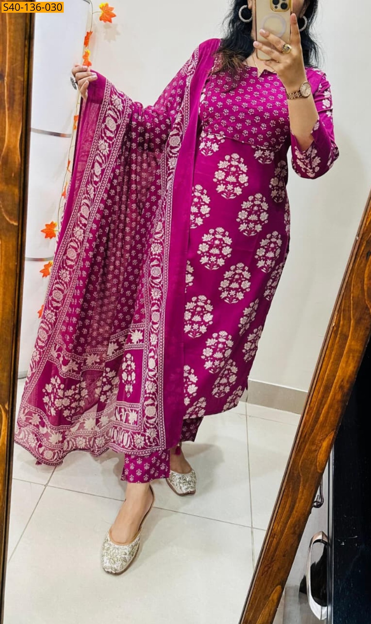Fancy rich 3 pcs cotton suit
