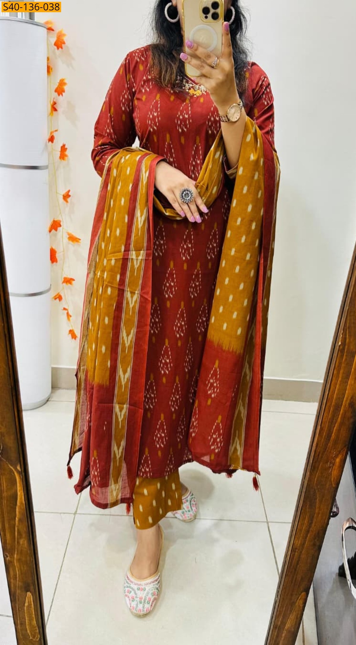 Fancy rich 3 pcs cotton suit