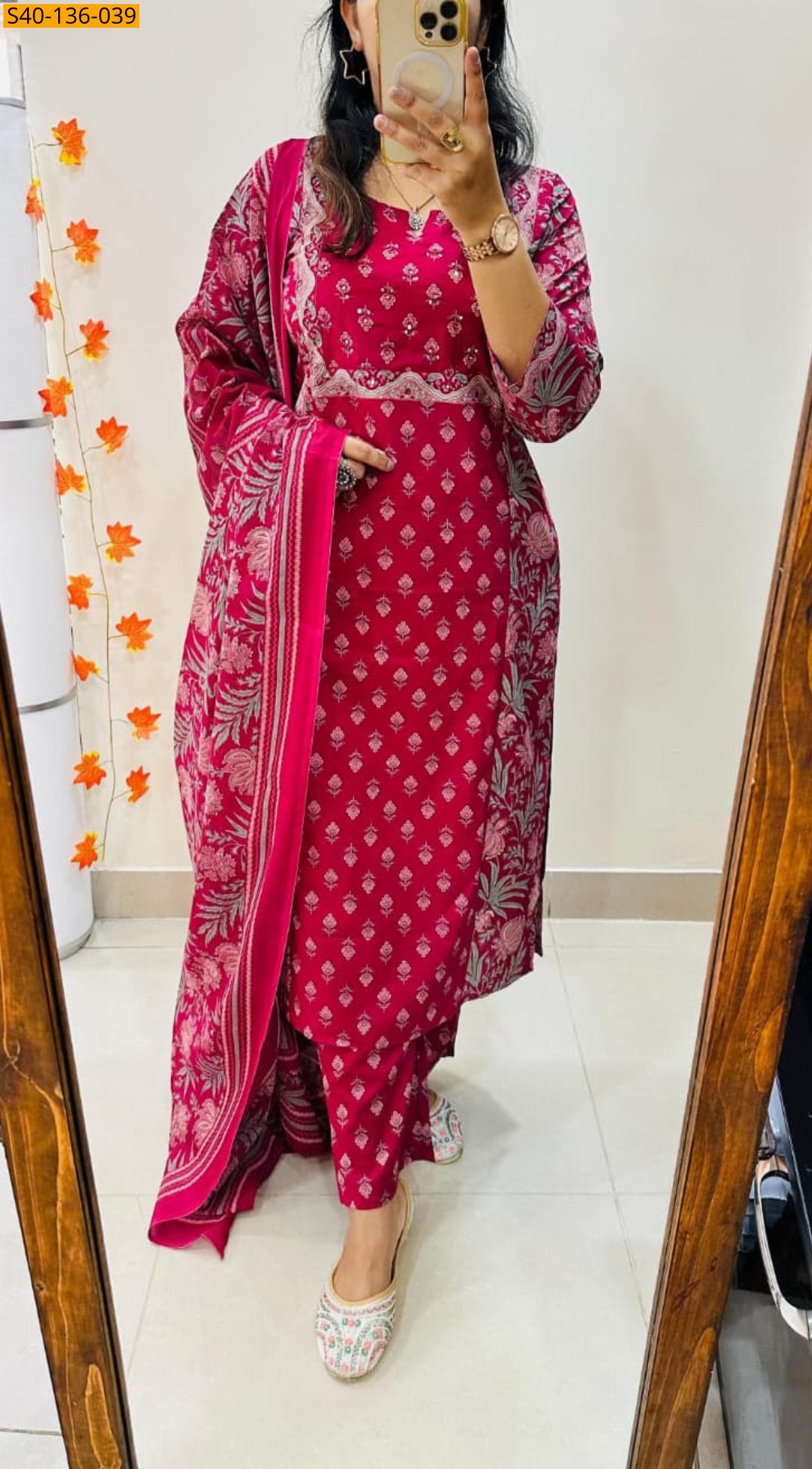 Fancy rich 3 pcs cotton suit