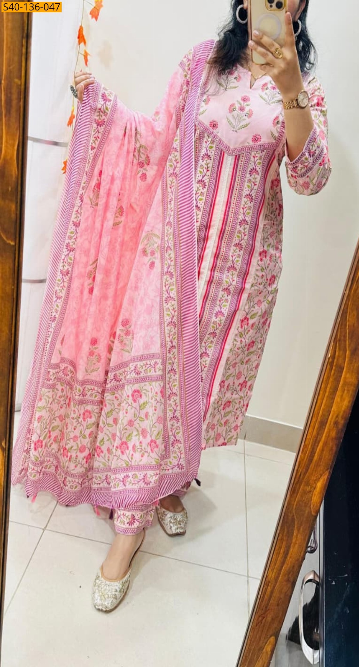 Pink Fancy rich 3 pcs cotton suit