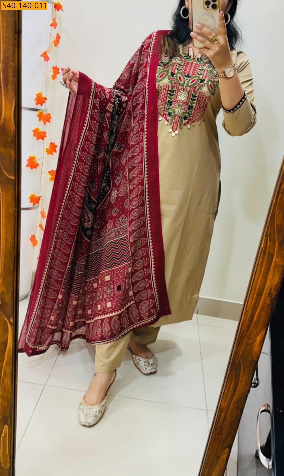 Sandal Fancy Dhabu Cotton  piece suit set