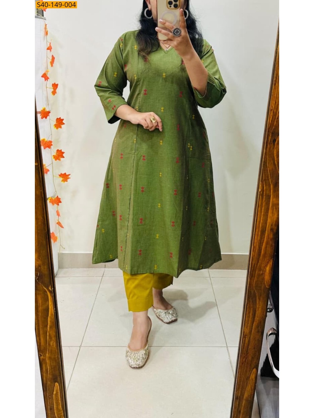 Fancy Cotton Aline Kurti and Pant