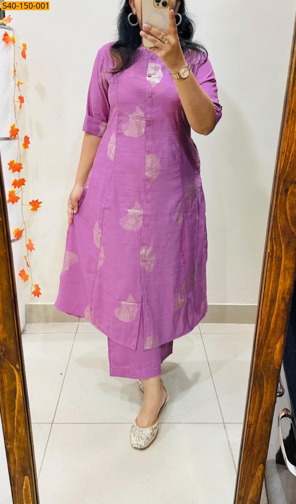 Baby Pink Gajji silk coord set