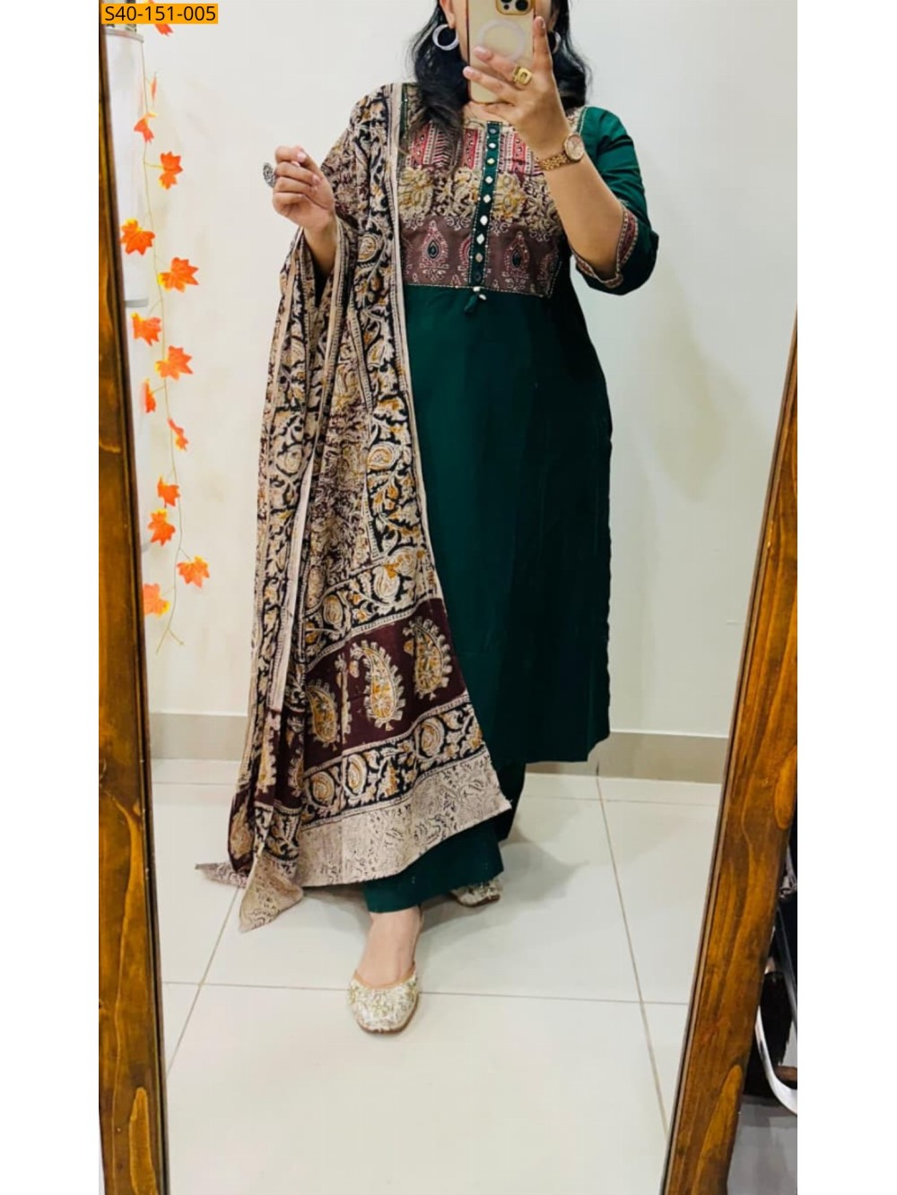 Fancy Dhabu Cotton Kurti  Palazzo duppatta  Set