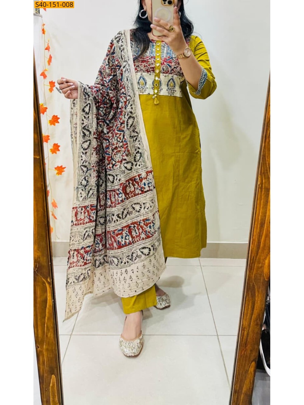 Fancy Dhabu Cotton Kurti  Palazzo duppatta  Set