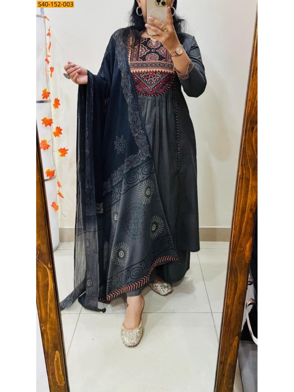 Rich dhabu azrakh cotton suit set