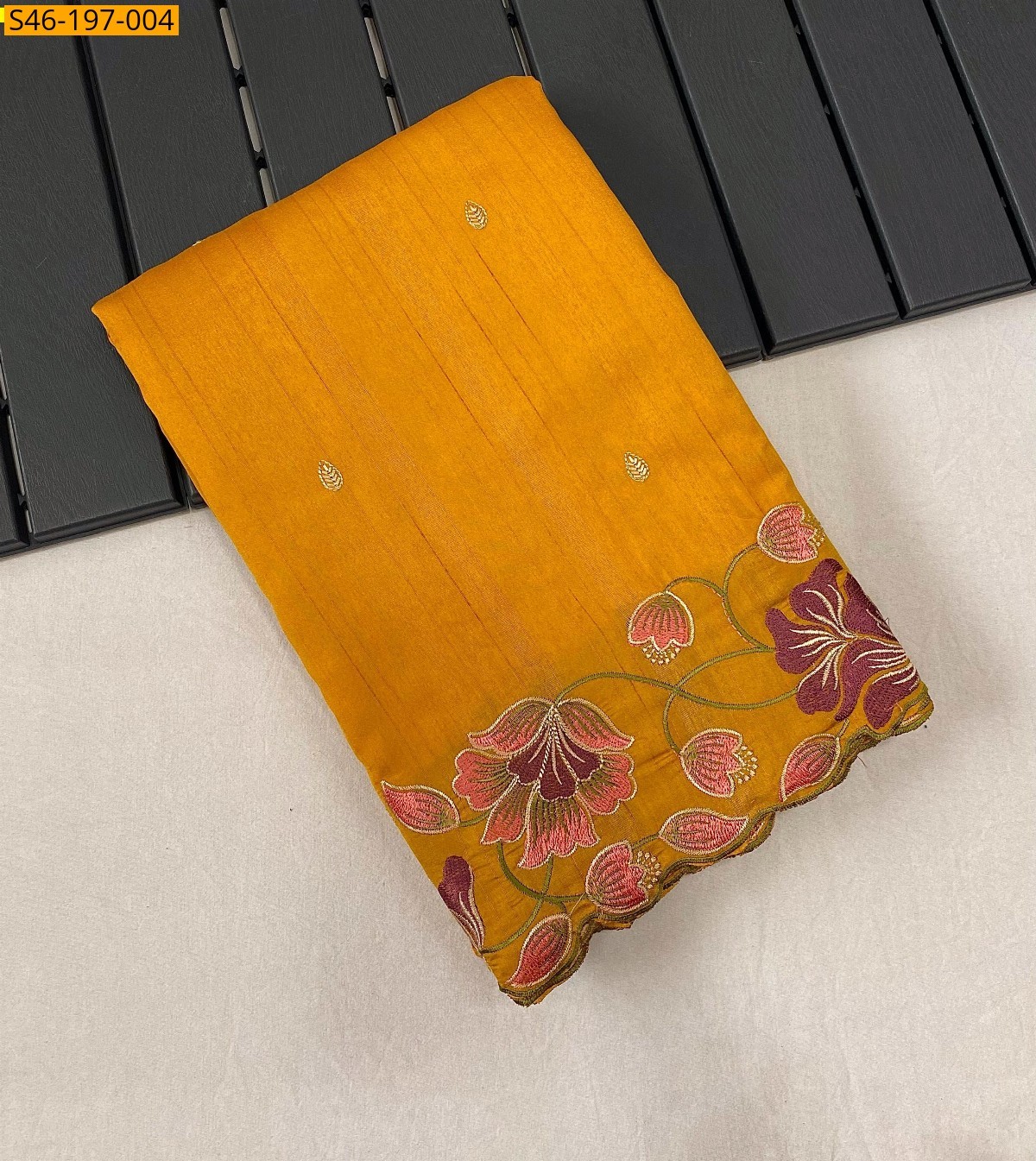Yellow Tussar silk sarees