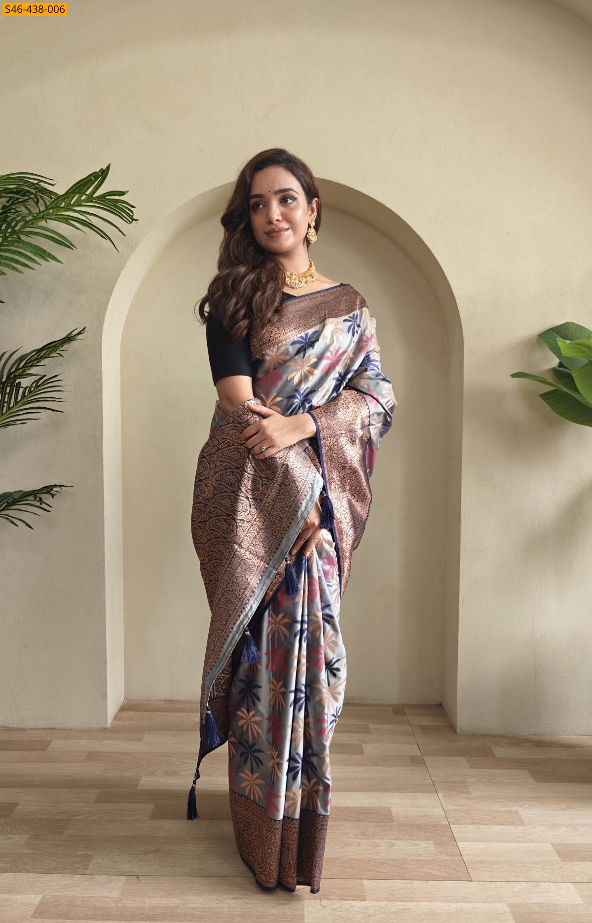 Gray Kanchi silk sarees