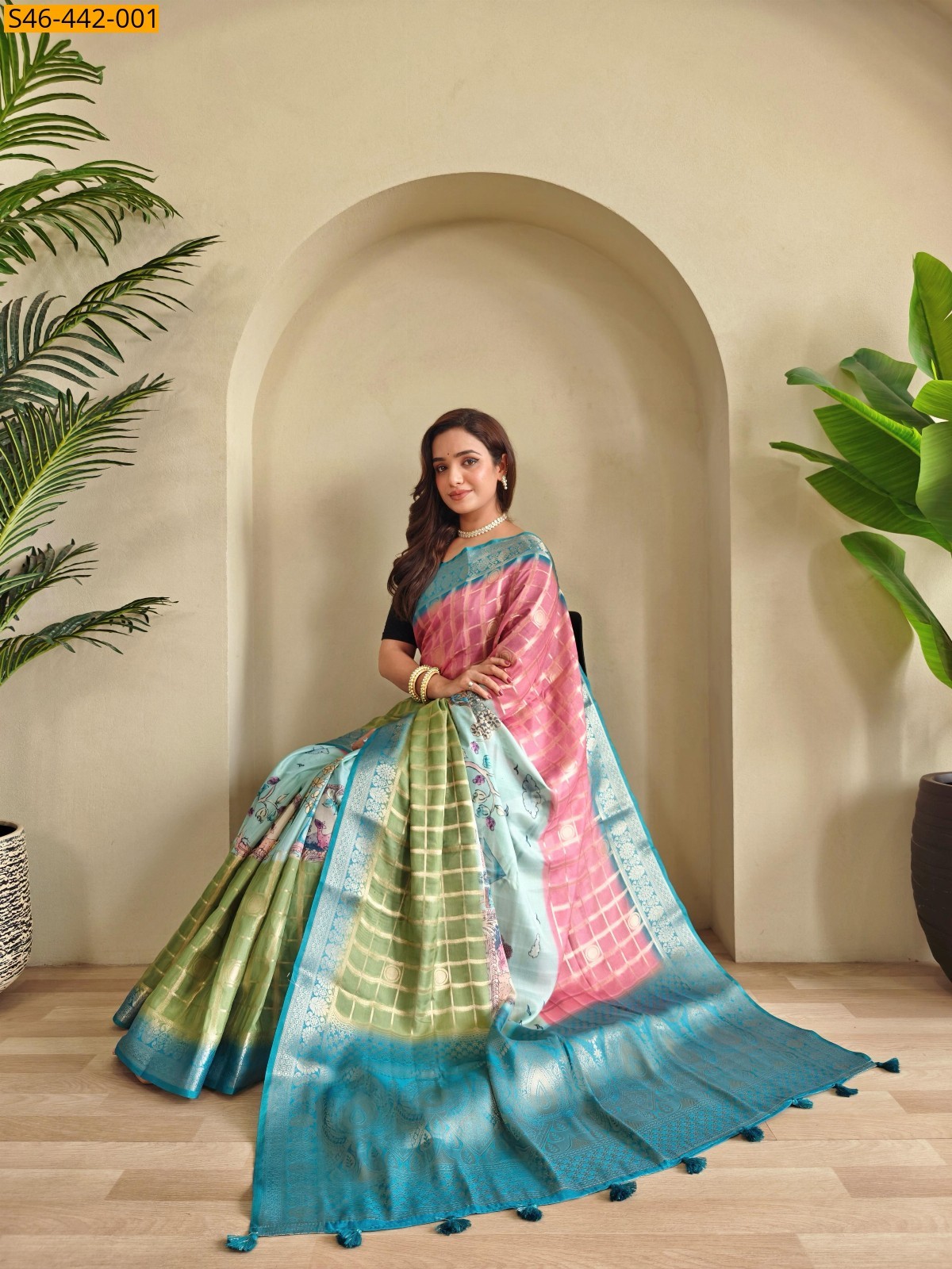 Blue Fancy georgette sarees