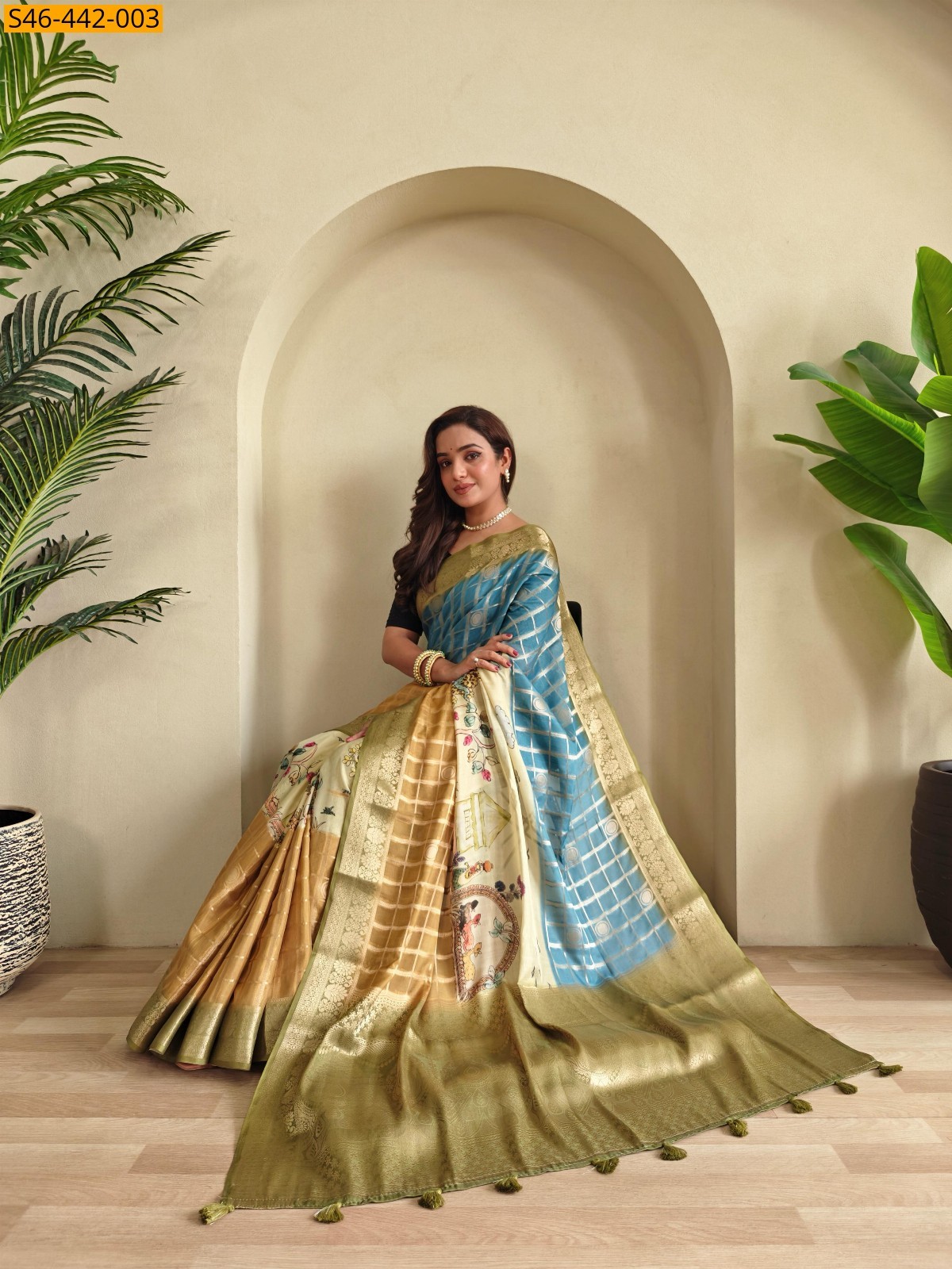 Green Fancy georgette sarees