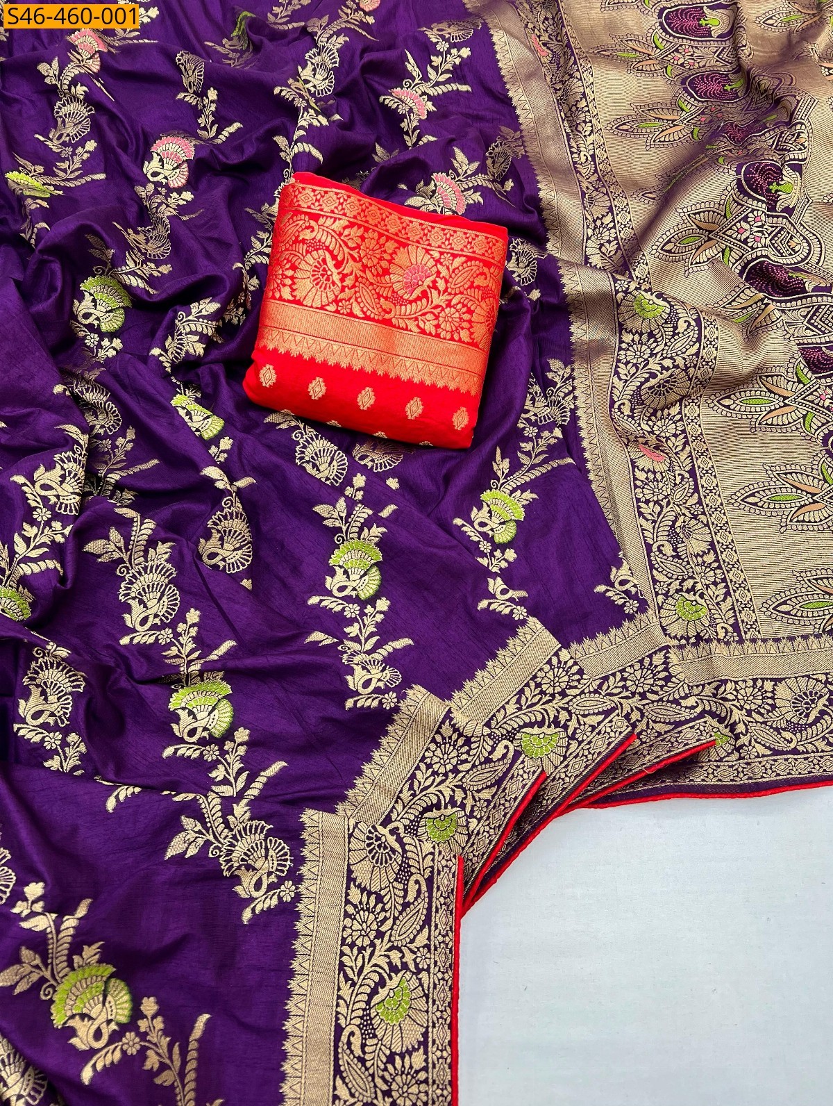 Violet Fancy viscose dola silk saree