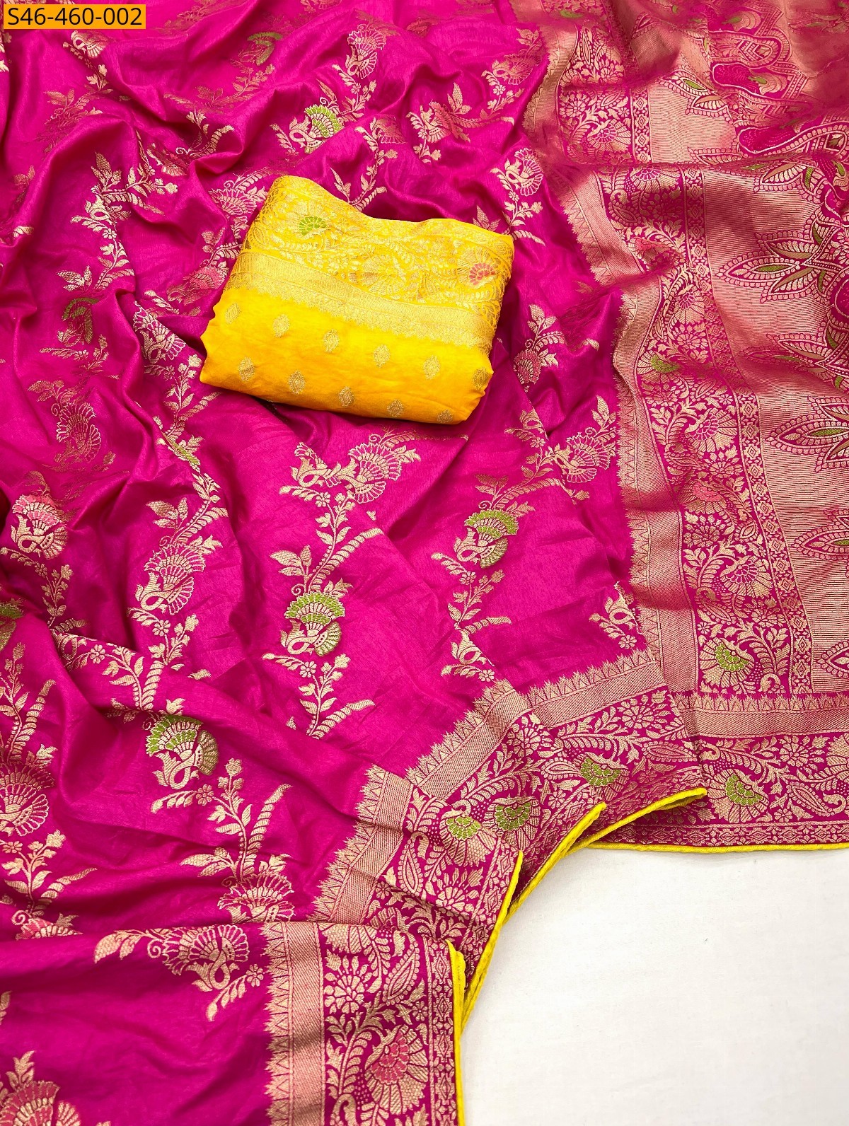 Pink Fancy viscose dola silk saree