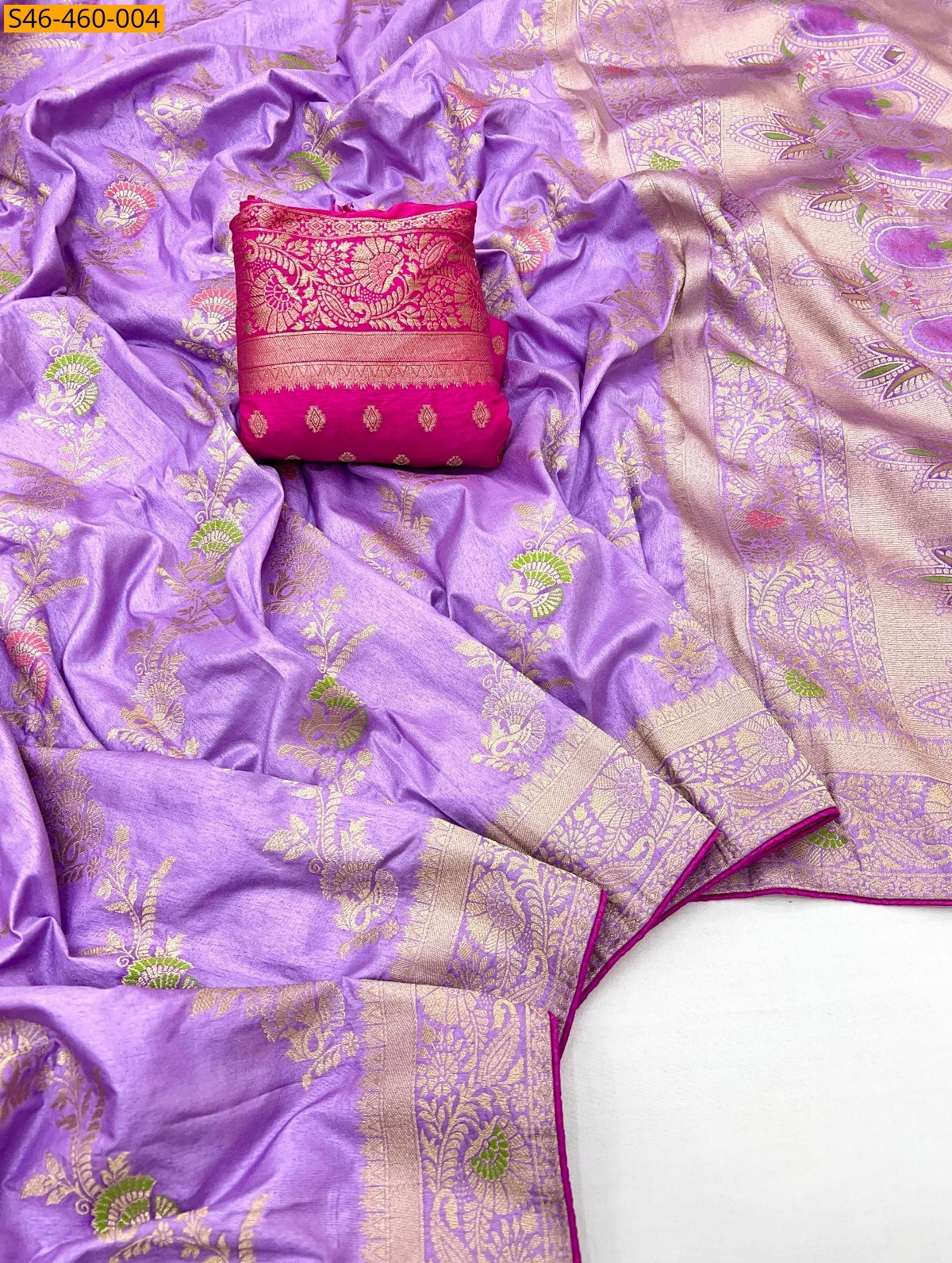 Lavender Fancy viscose dola silk saree