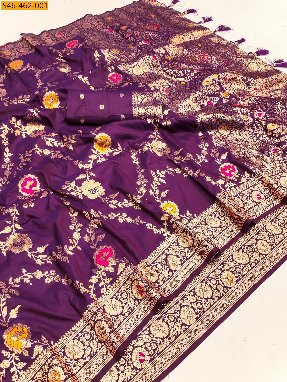 Wine Fancy  Banarasi silk saree