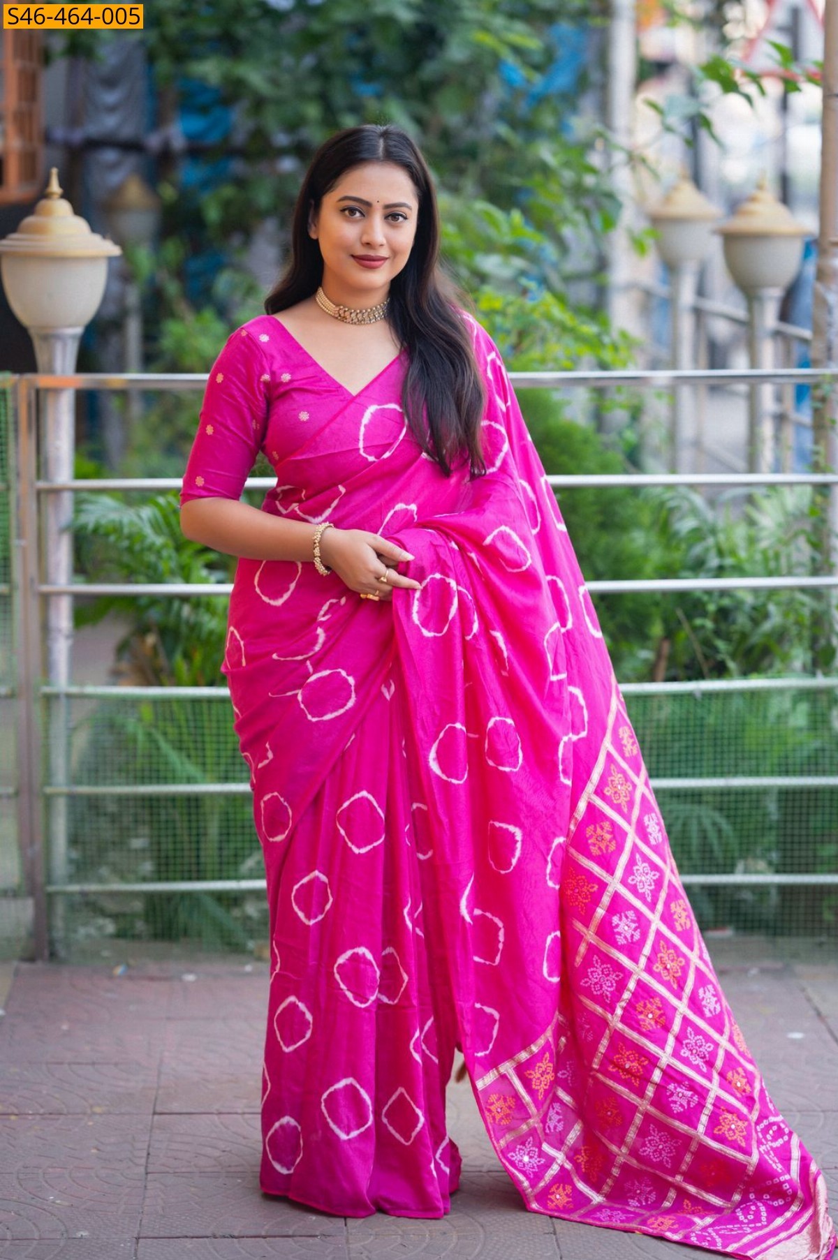 Pink Fancy  viscose cotton crape saree