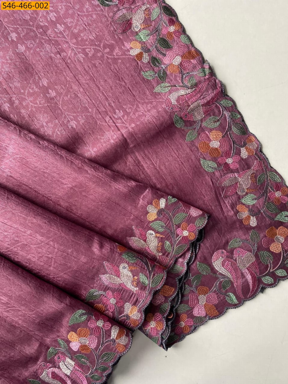 Peach Fancy Semi Tussar Saree 