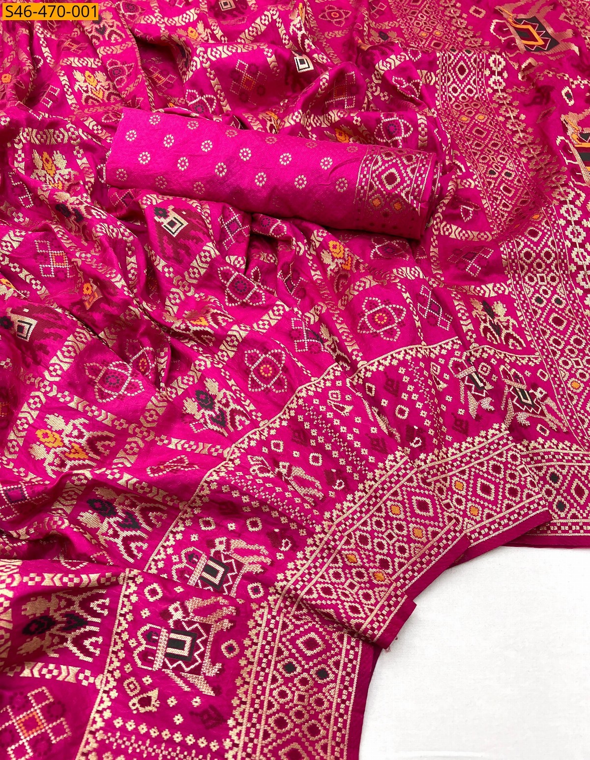 Pink Fancy Patola Silk Sarees