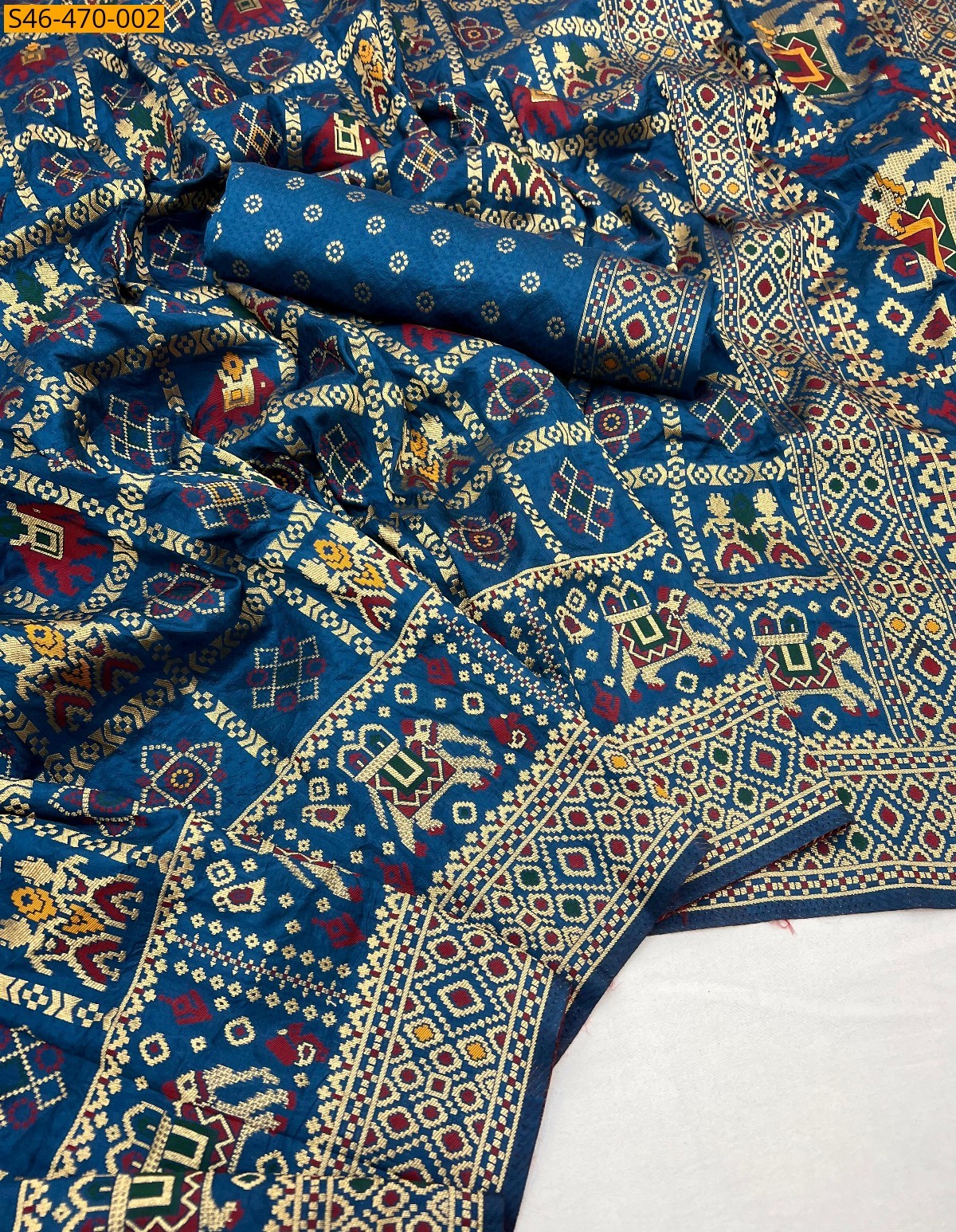 Blue Fancy Patola Silk Sarees