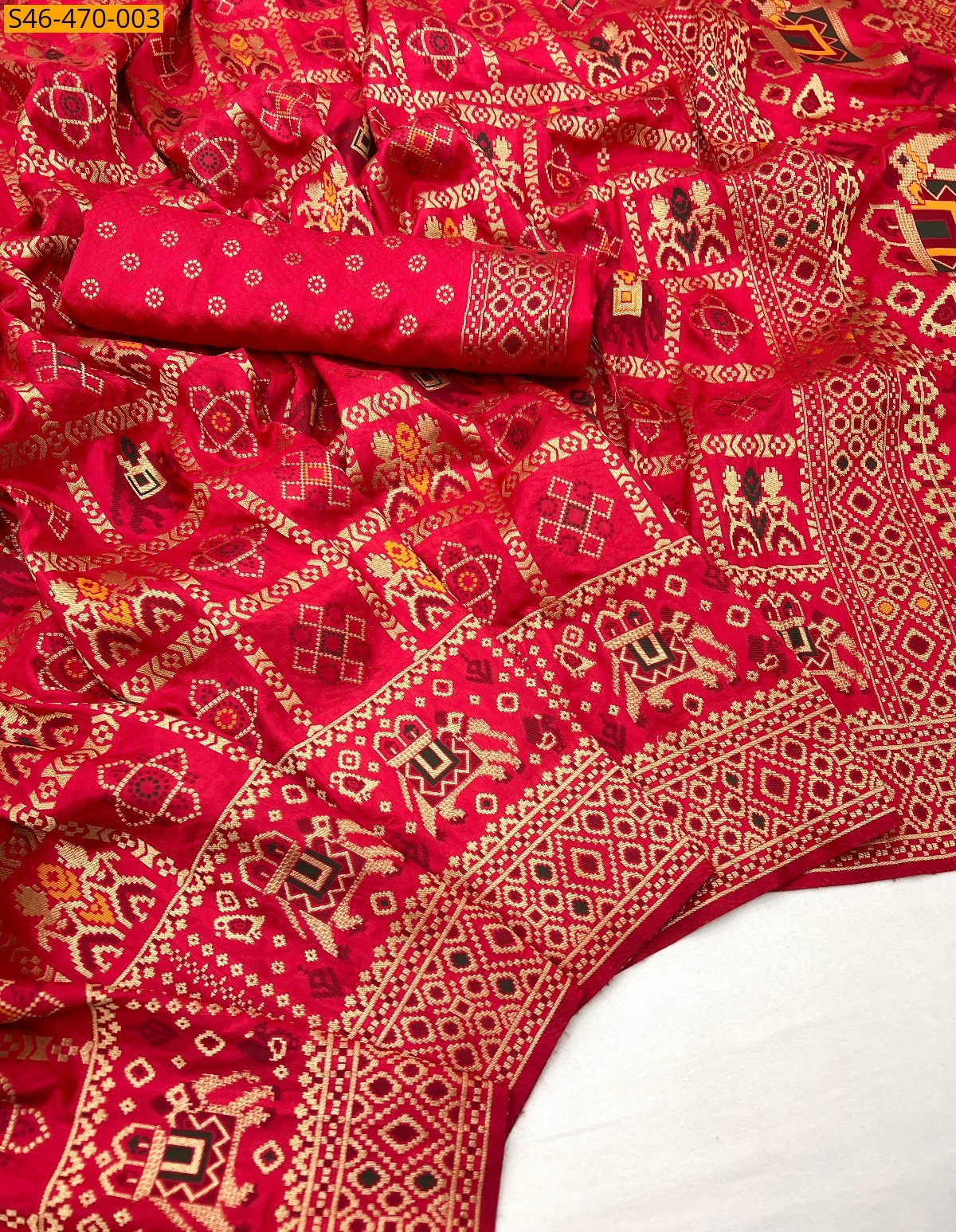 Red Fancy Patola Silk Sarees