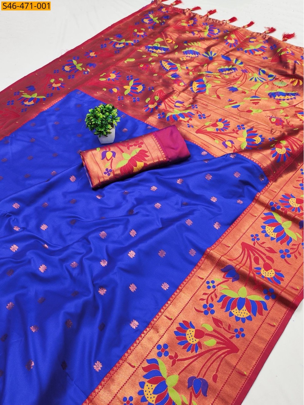 Blue Fancy Soft Silk Saree Blue Fancy Soft Silk Saree