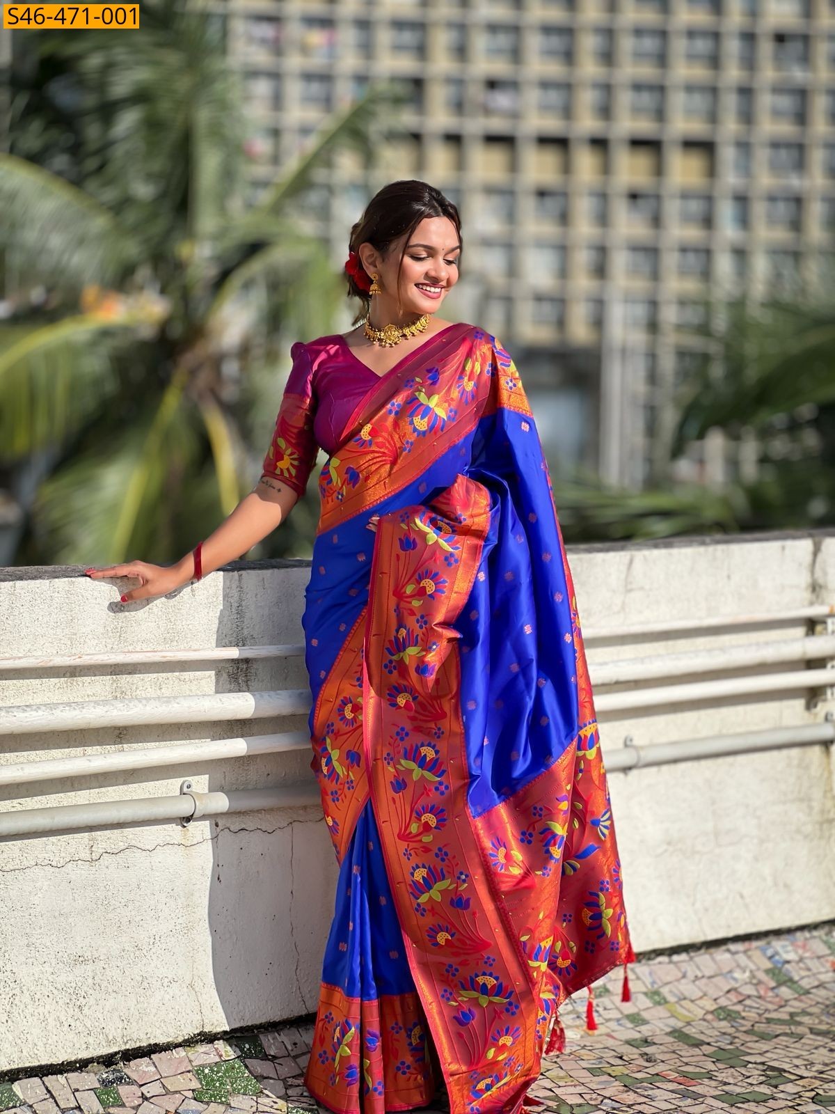 Blue Fancy Soft Silk Saree