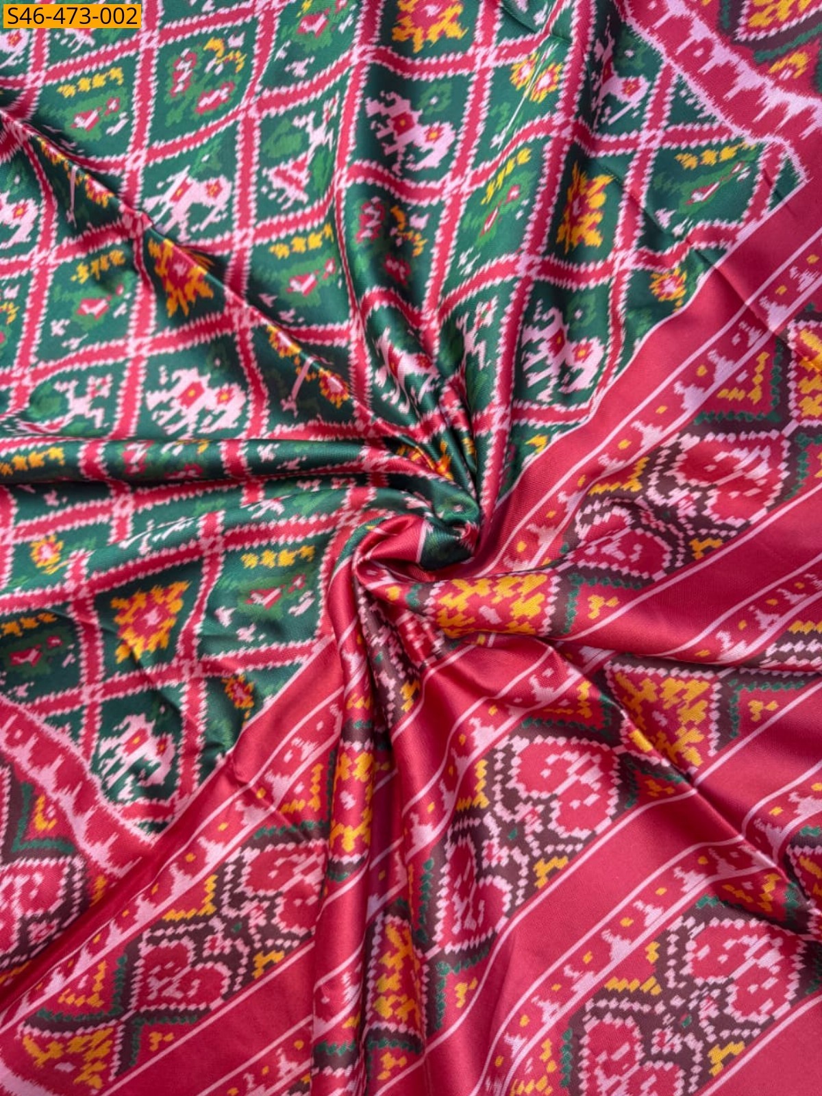 Green Fancy Patola silk saree