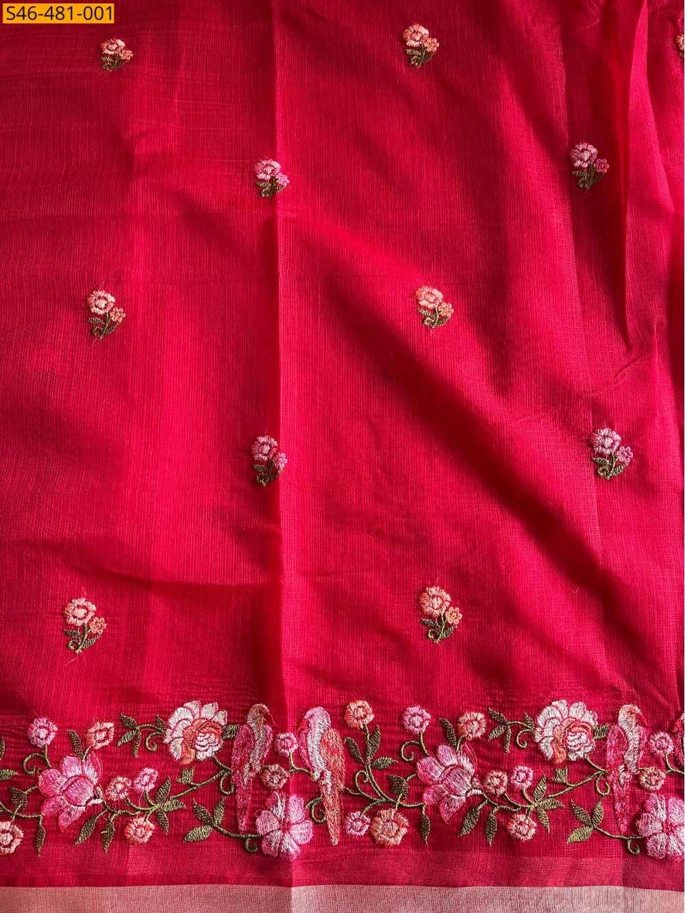 Red Fancy Kota Doriya saree Red Fancy Kota Doriya saree