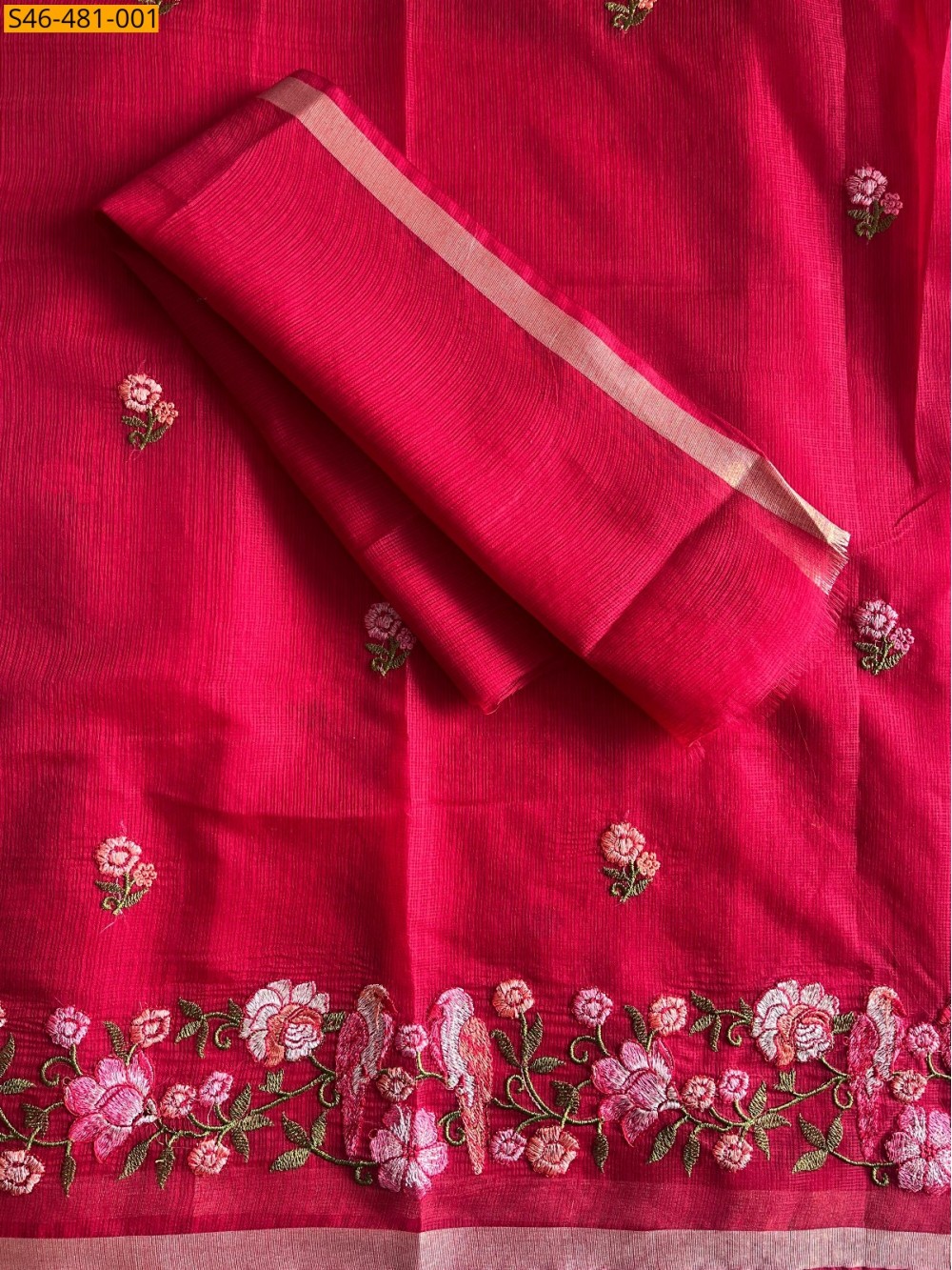 Red Fancy Kota Doriya saree Red Fancy Kota Doriya saree