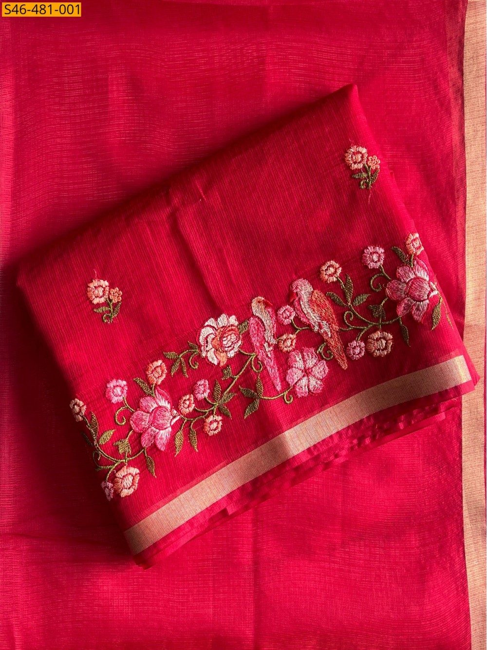 Red Fancy Kota Doriya saree Red Fancy Kota Doriya saree