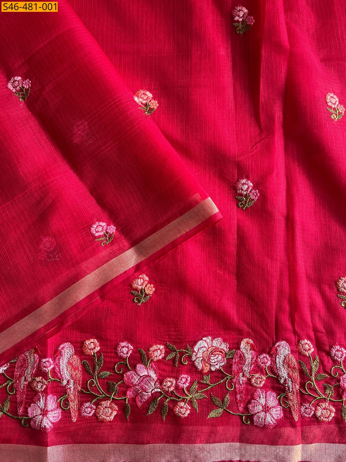 Red Fancy Kota Doriya saree