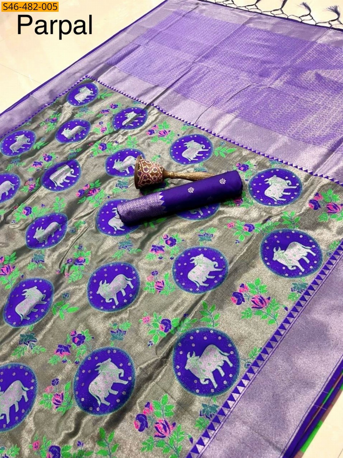 Purple Fancy Kanjivaram silk saree