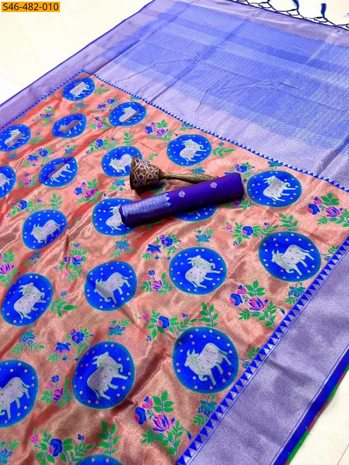 Violet Fancy Kanjivaram silk saree