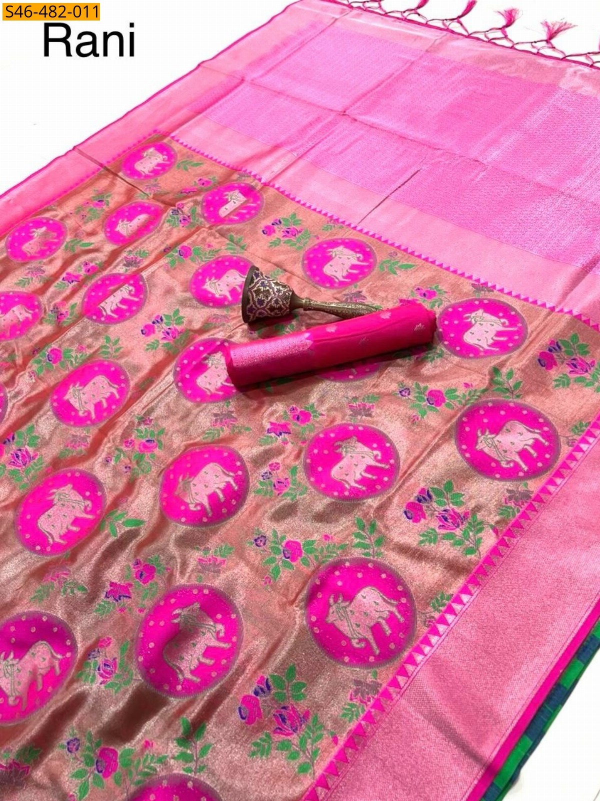 Pink Fancy Kanjivaram silk saree
