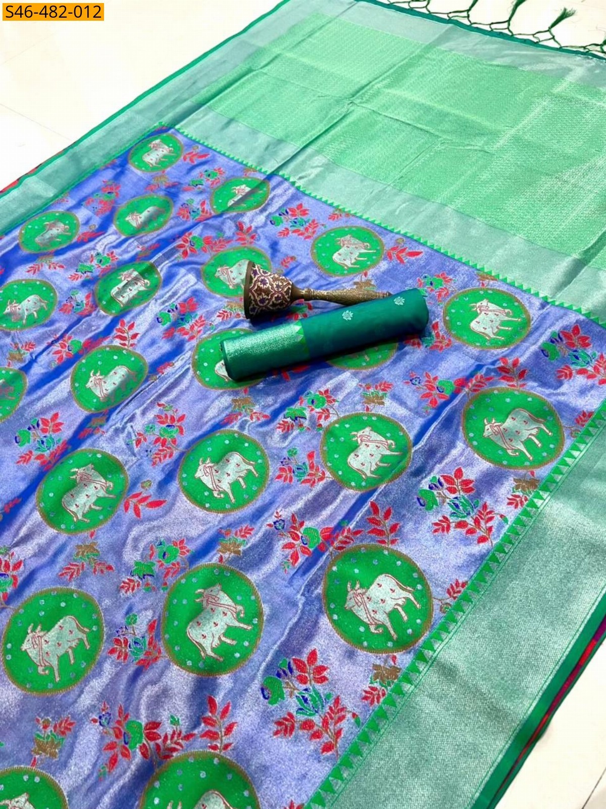Green Fancy Kanjivaram silk saree