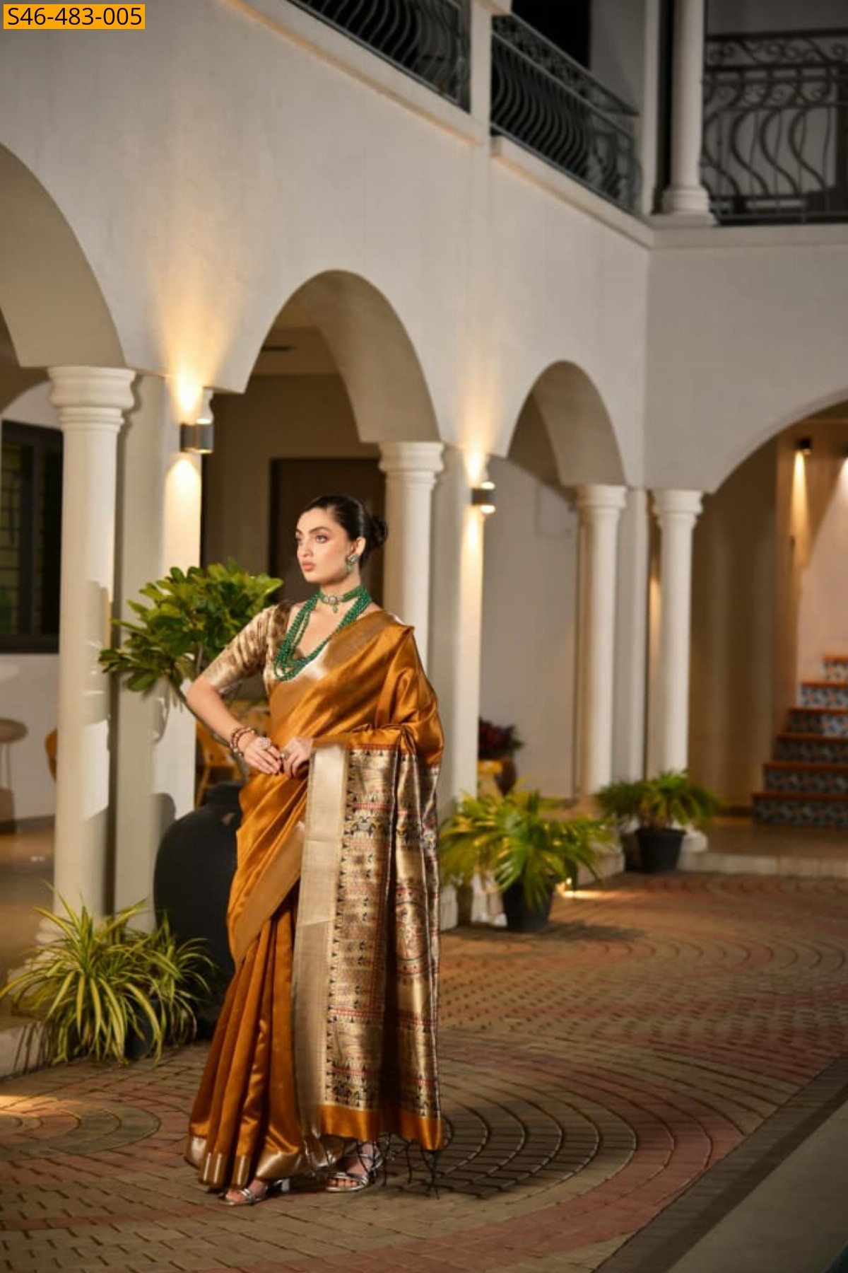 Brown Soft Khadi Raw silk saree