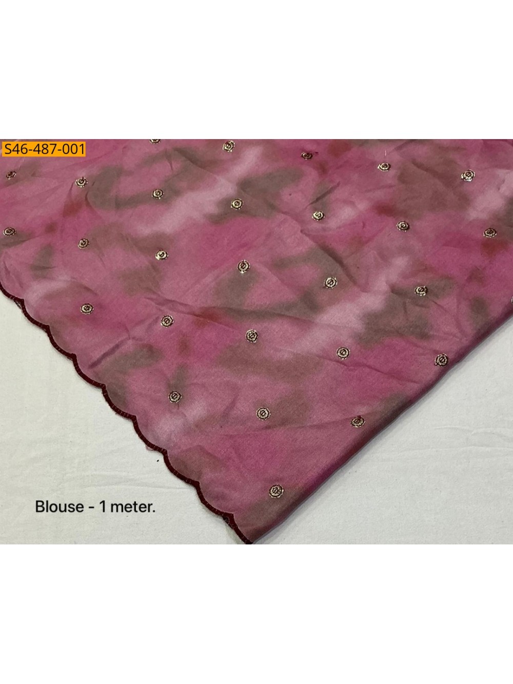 Half white Fancy crush chiffon saree Half white Fancy crush chiffon saree